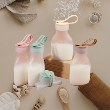 Freezer-safe Silicone Breast Milk Storage Bottles