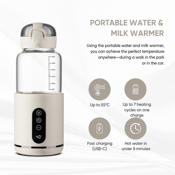 Portable Glass Milk Warmer with Temperature Control